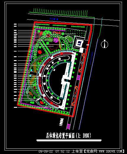 小区泵站的绿化平面图的下载地址,园林方案设计,公共设施,园林景观